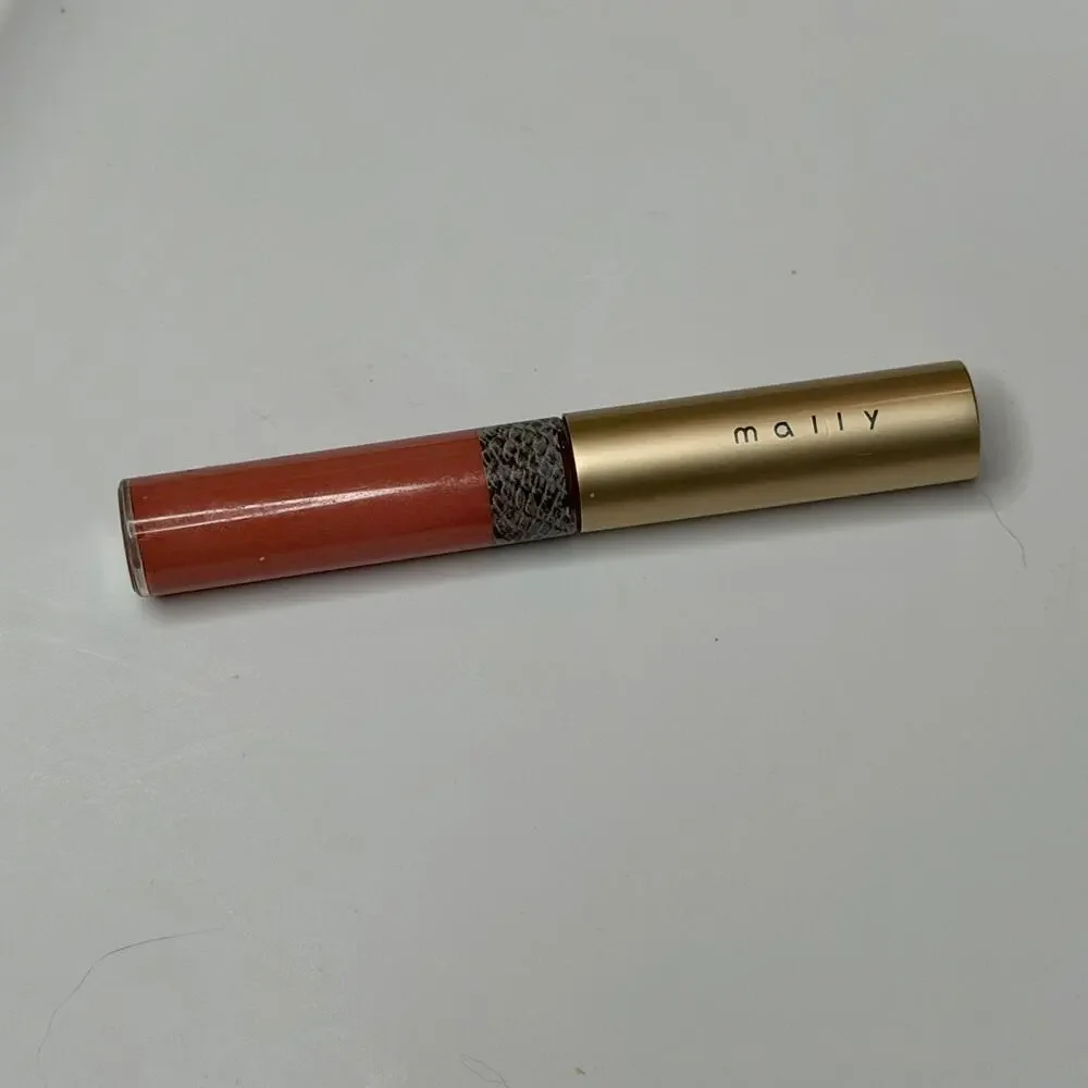 Mally High Shine Liquid Lipstick Lip Gloss Peach Sorbet Travel .09 oz 2.5g New
